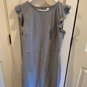 Grey Old Navy Sheath Dress with Ruffles